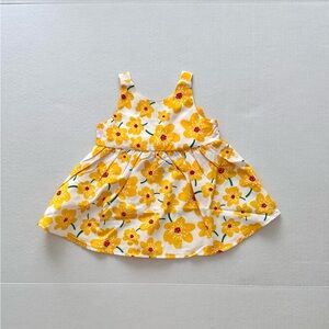 Floral Yellow and White Dress